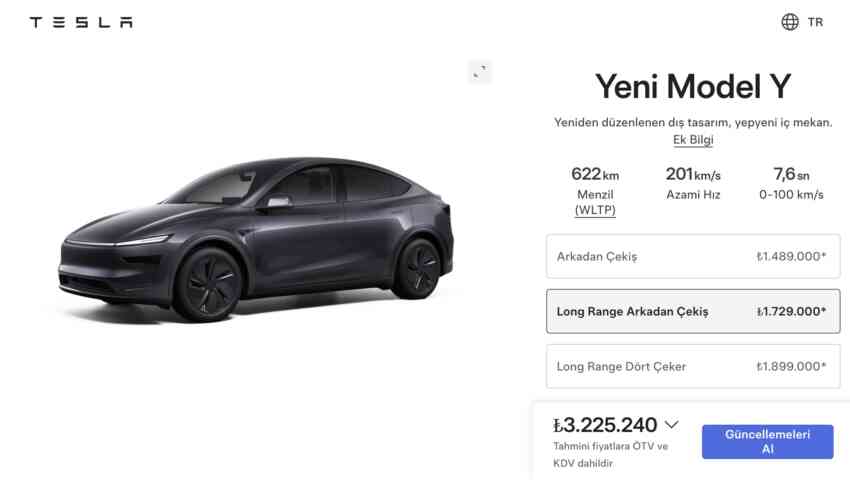 Tesla, kendi yaptığı zammı da web sitesindeki fiyatlara yansıttı: İşte son Model Y fiyatları - Tesla Haberleri
