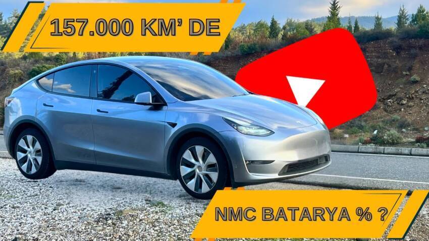 157 bin KM’de bir Model Y Long Range (NMC batarya) sağlık testi sonucu