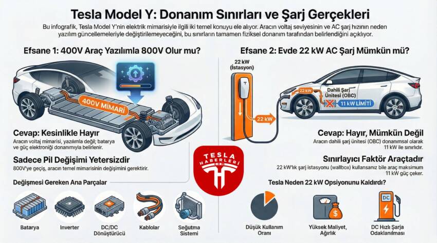 Mevcut Tesla araçları bir gün yazılım güncellemesi ile 800 V ile şarj etmek mümkün olabilir mi? - Tesla Haberleri