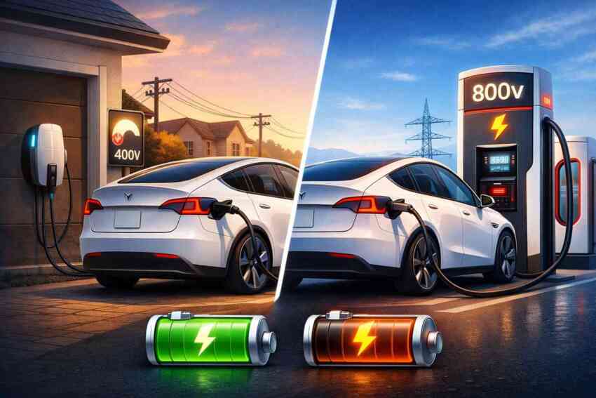Mevcut Tesla araçları bir gün yazılım güncellemesi ile 800 V ile şarj etmek mümkün olabilir mi?
